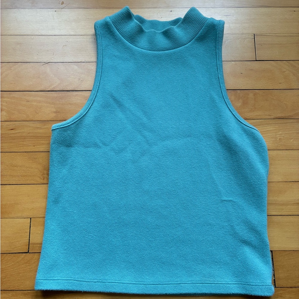 Target Blue Ribbed Sleeveless Tank Top